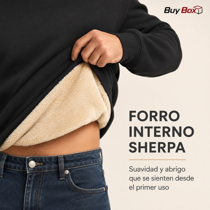 BUZO TÉRMICO CON FORRO SHERPA — COMPRÁ 1 Y LLEVATE 2