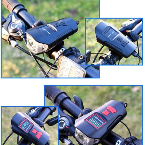 Linterna Para Bici Fy317 Con Velocímetro