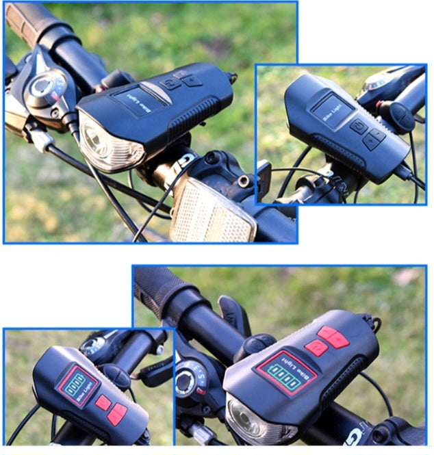 Linterna Para Bici Fy317 Con Velocímetro