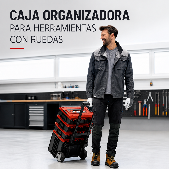 ¡PROMOCIÓN POR TIEMPO LIMITADO! CAJA ORGANIZADORA PARA HERRAMIENTAS CON RUEDAS