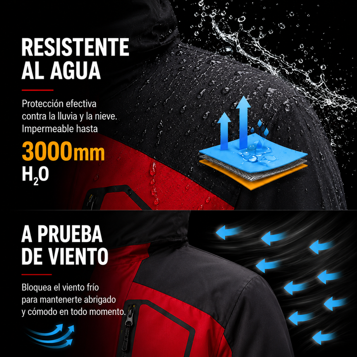 Chaqueta Térmica Impermeable con Forro Polar
