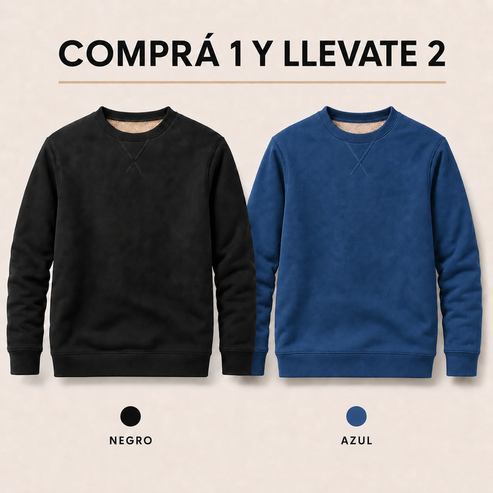 BUZO TÉRMICO CON FORRO SHERPA — COMPRÁ 1 Y LLEVATE 2