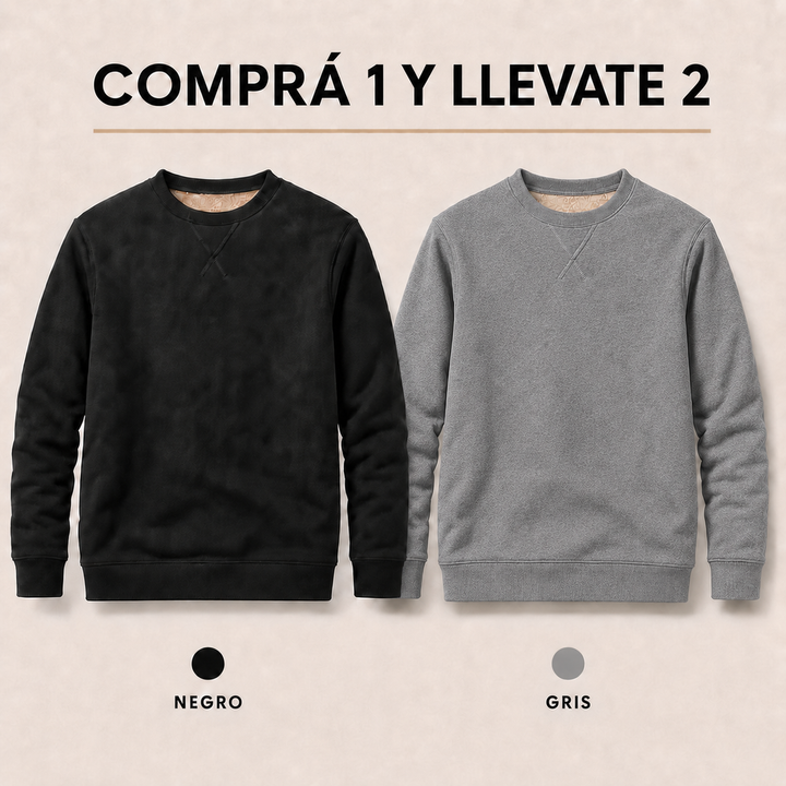 BUZO TÉRMICO CON FORRO SHERPA — COMPRÁ 1 Y LLEVATE 2