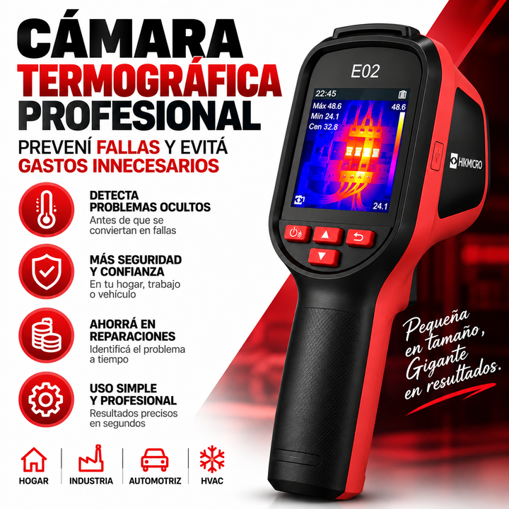 CÁMARA TERMOGRÁFICA PROFESIONAL – PREVENÍ FALLAS Y EVITÁ GASTOS INNECESARIOS