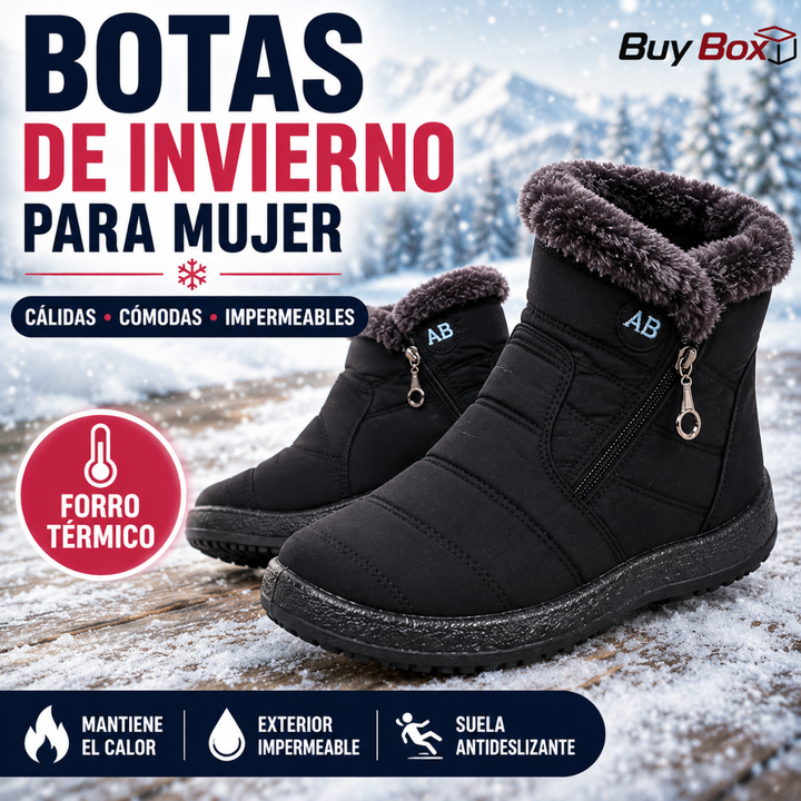 Bota de Nieve para Mujer con Forro Térmico | Impermeable y Antideslizante
