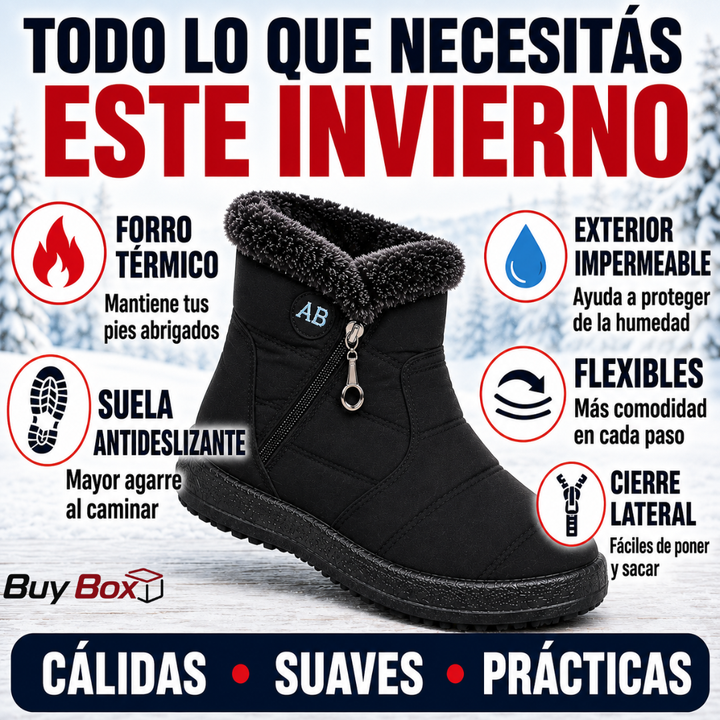 Bota de Nieve para Mujer con Forro Térmico | Impermeable y Antideslizante