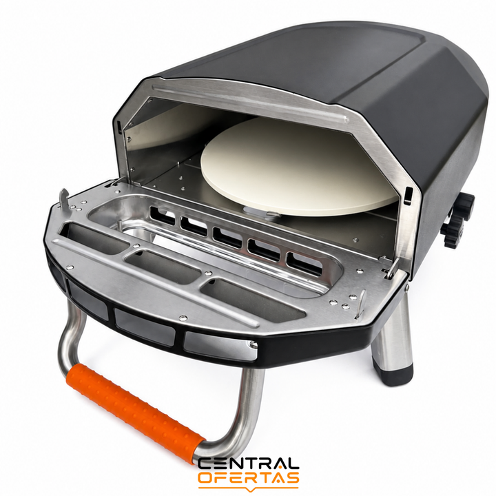 (PROMOCIÓN DE LA SEMANA) Horno Portátil a Gas con Piedra Giratoria y Puerta
