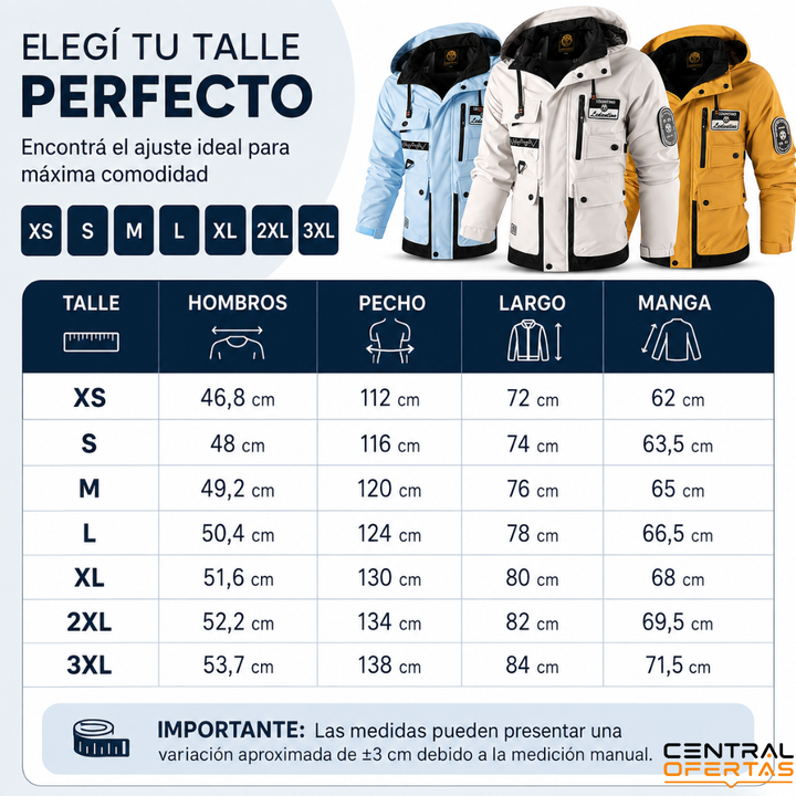 Campera Rompeviento para Hombre con Capucha Desmontable | Liviana y Versátil