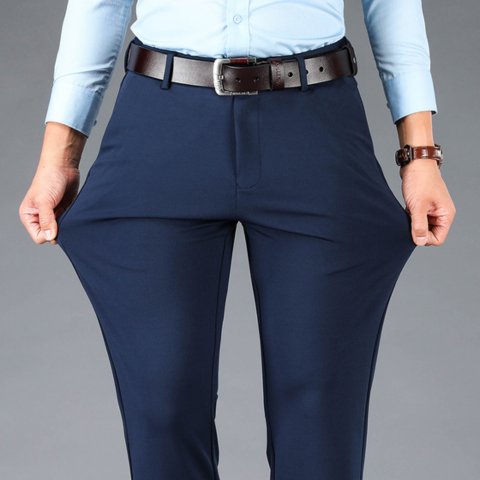 Kit de 3 Pantalones Masculinos en Seda Color Hielo y Elastano