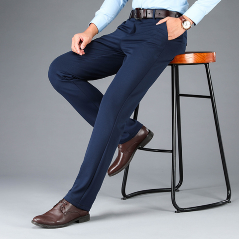 Kit de 3 Pantalones Masculinos en Seda Color Hielo y Elastano
